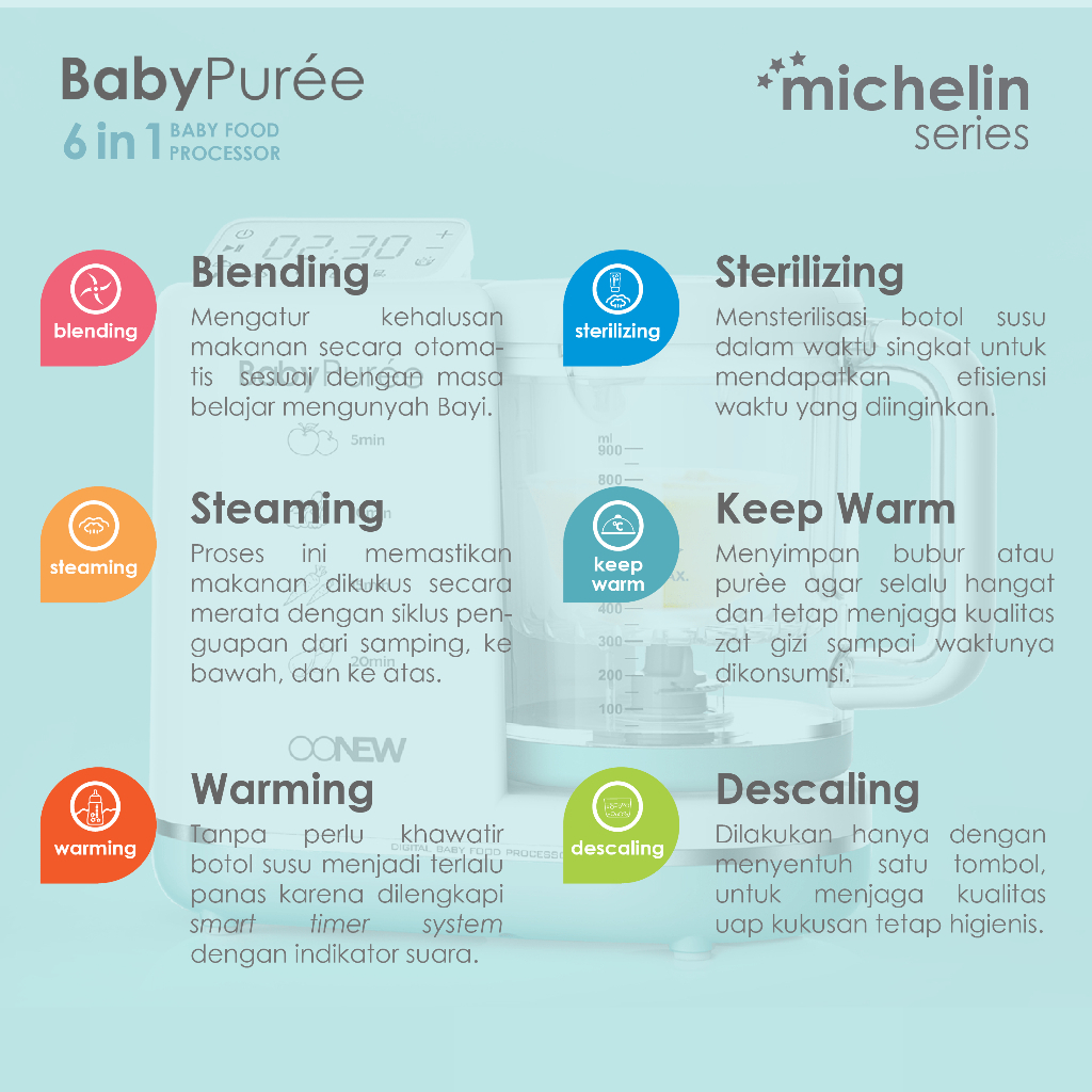 OONEW BABYPUREE 6IN1 MICHELIN SERIES TOUCH - TB1510