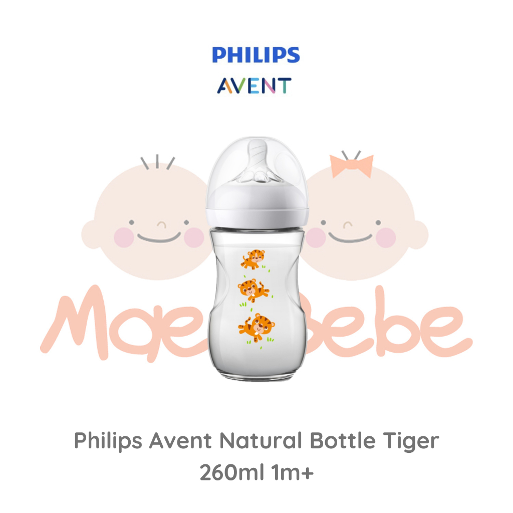 Philips Avent Natural Bottle Single Tiger 260ml/9Oz Botol Bayi 1m+