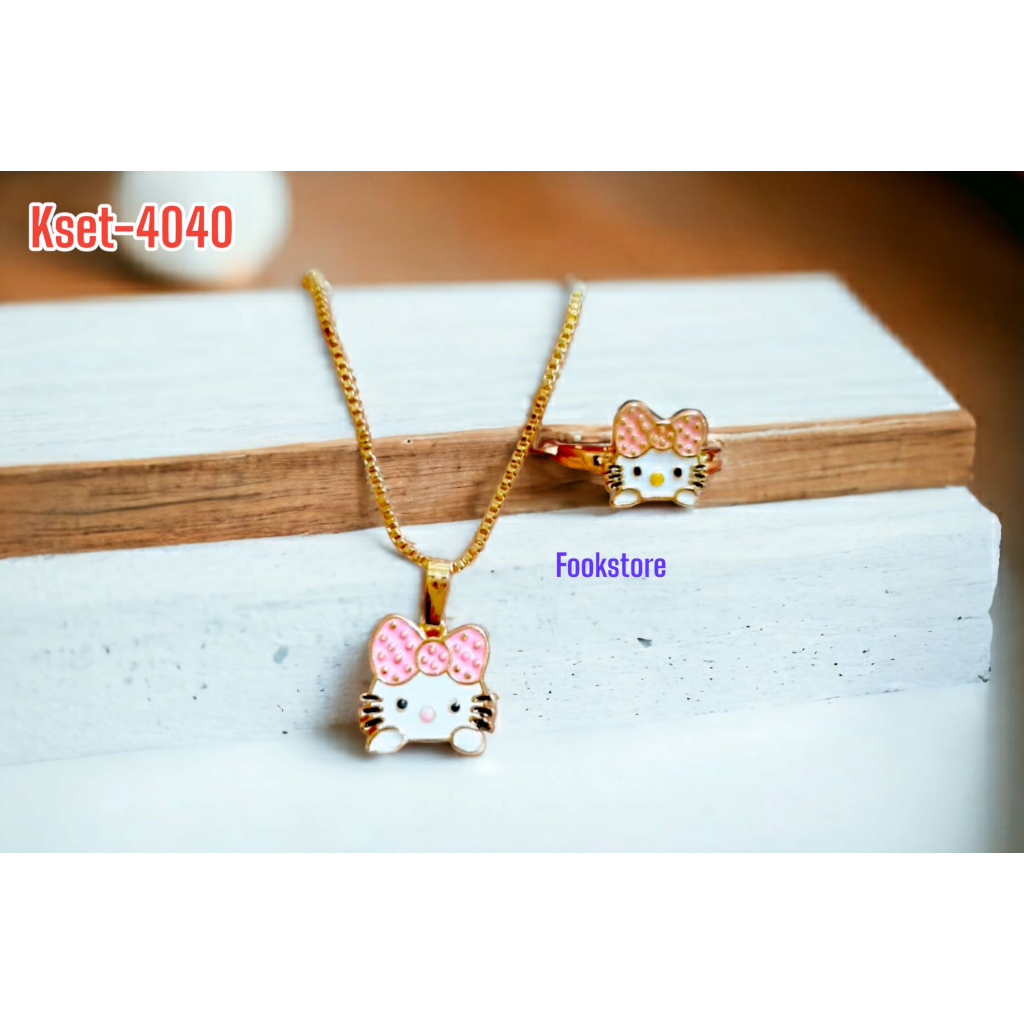 SET KALUNG CINCIN ANAK USIA 2-6 THN ANTI ALERGI/KSET-4040