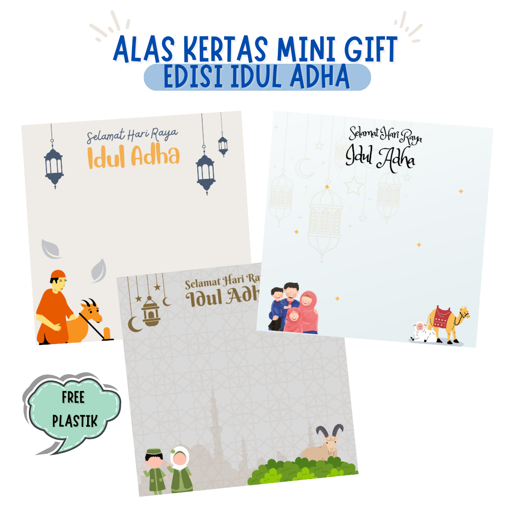 

ALAS KERTAS MINI GIFT EDISI IDUL ADHA | KERTAS PACKING EDISI IDUL ADHA | ALAS MINI GIFT SNACK MURAH | KERTAS ALAS MINI GIFT SNACK