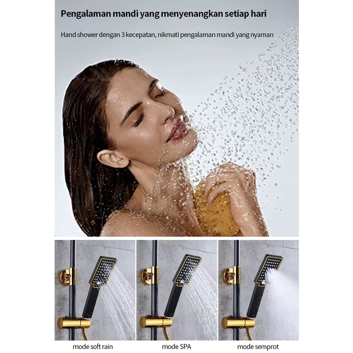 Shower set 4 Fungsi Panas-Dingin Dengan Faucet / set sower kamar mandi tembaga lengkap / Sprayer Faucet Panas Dan Dingin Set Kamar Mandi