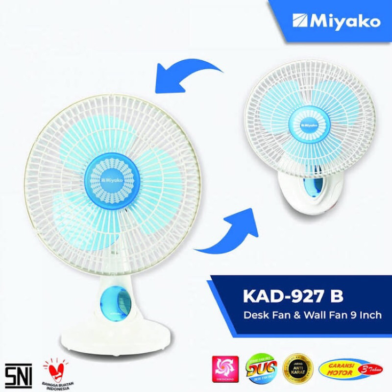 Deskfan miyako 927 / kipas duduk miyako 9"