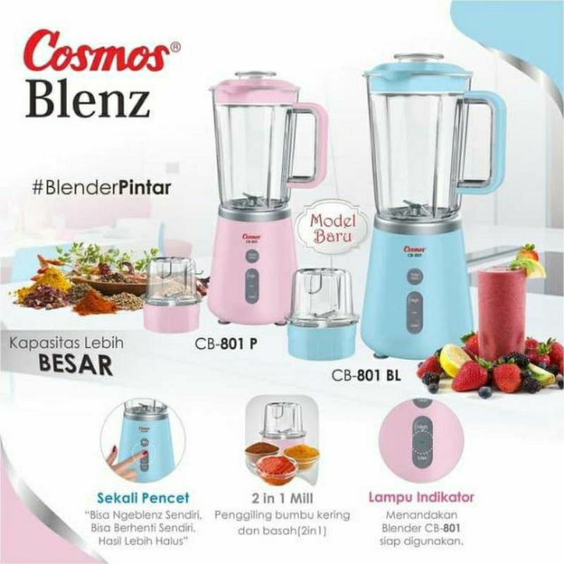 COSMOS CB-801 BLENZ SMART BLENDER 1,5LITER/ WARNA RANDOM