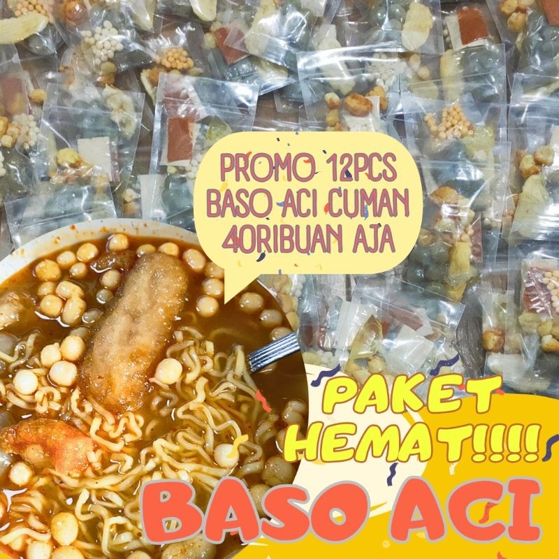 

Bakso aci baso aci termurah 12pcs paket bundling reseller tanpa label