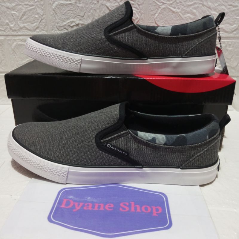Sepatu Airwalk Rohan Original Shoes Men's Slip on Pria Black