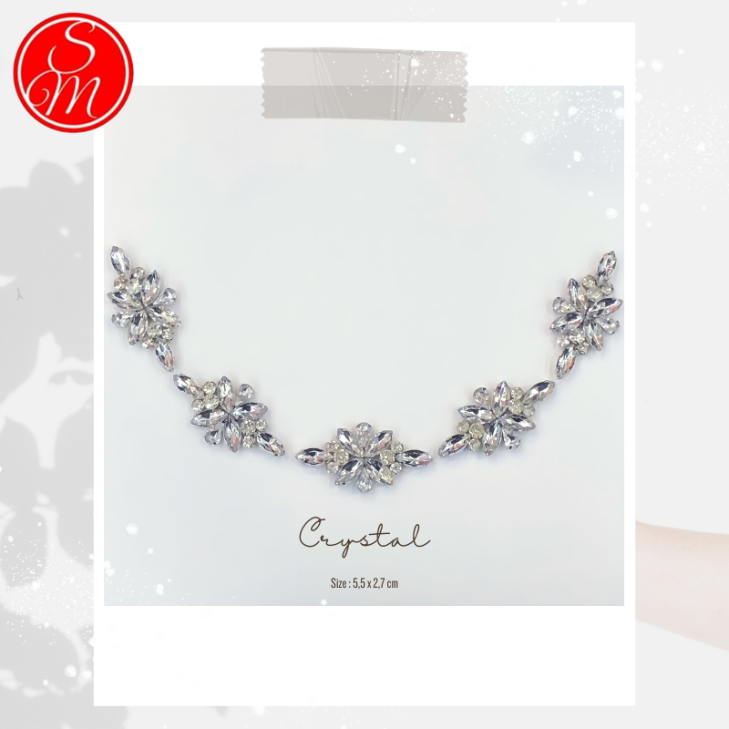 Payet Rangkai Leher Pinggang Lengan Jilbab Kaftan Instan/payet rangkai/mutira rangkai/payet leher/pa