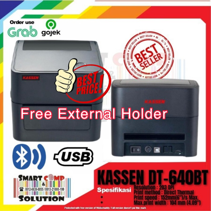 Printer Thermal Label Barcode Kassen DT-642 / DT642 642 USB Bluetooth