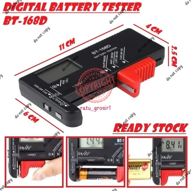 Alat Tester Baterai Universal Digital BT 168 D Alat Test Batere