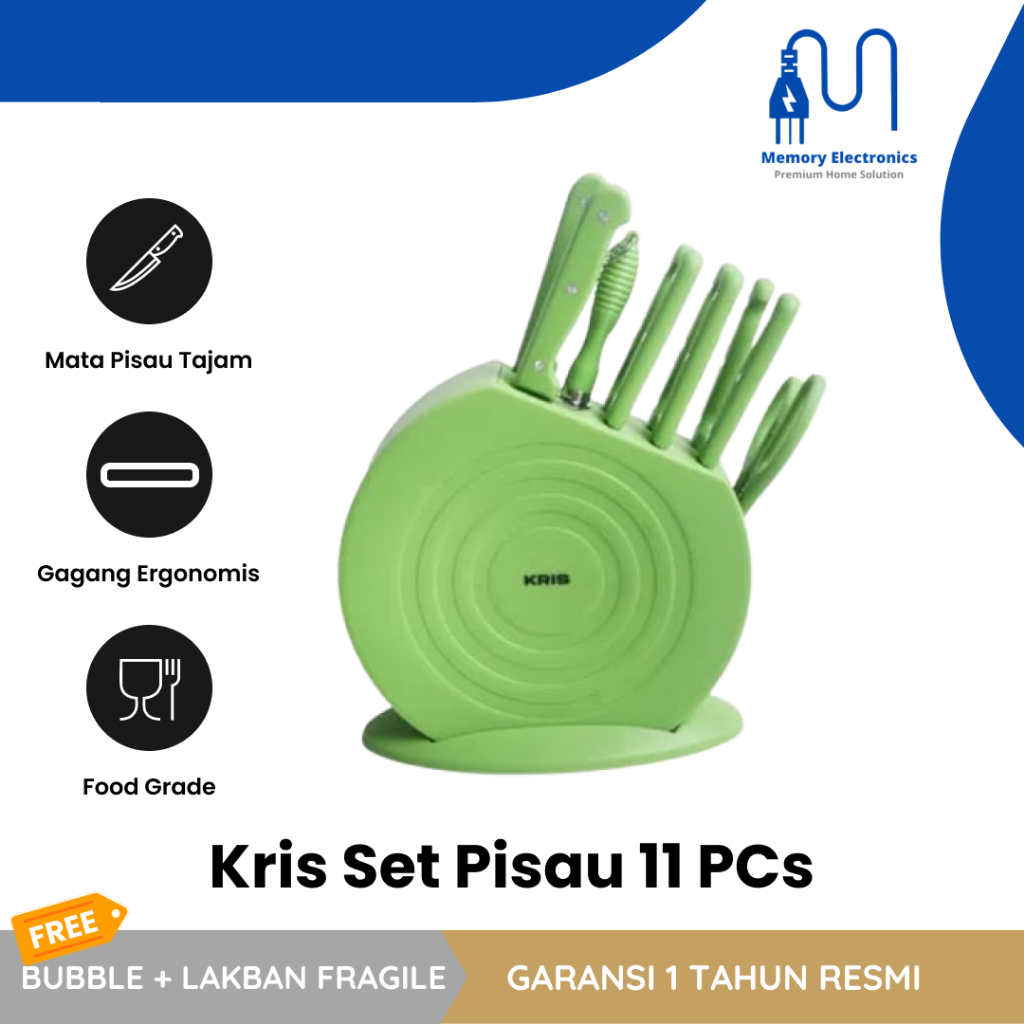 Kris Set 11 Pcs Pisau Dapur Food Grade