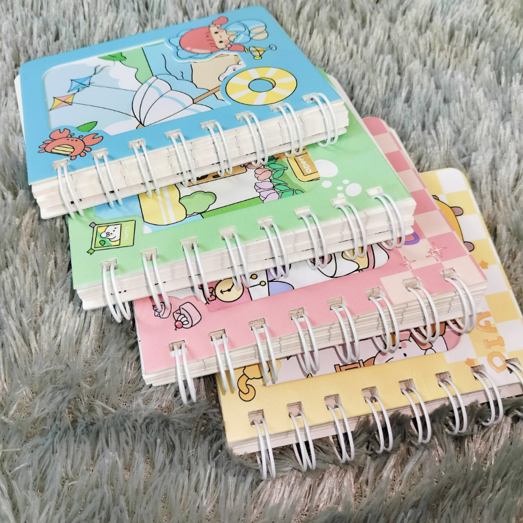 Notebook Buku Diary Spiral Cute model Little Girl ukuran A6 isi 100lbr / Buku Tulis Spiral ukuran kecil alat tulis sekolah anak best quality Harga termurah Bisa COD