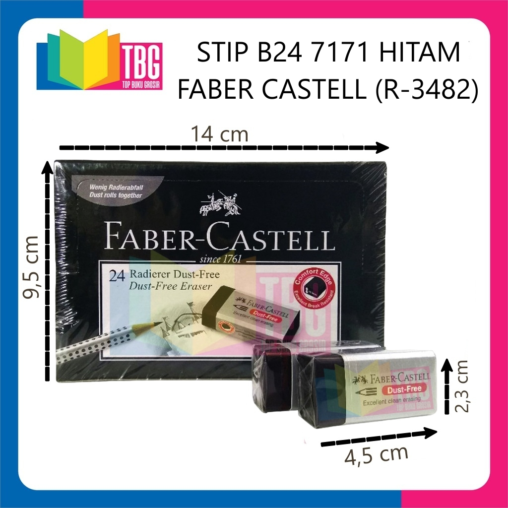

PENGHAPUS B24 7171 HITAM FABER CASTELL/ STIP HITAM / ERASER (R-3482)