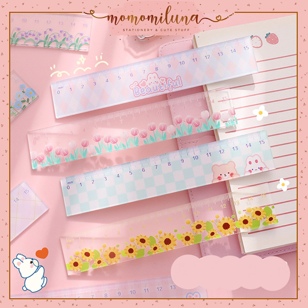 

Penggaris ukuran 15 cm cantik akrilik motif lucu cute kawaii estetik