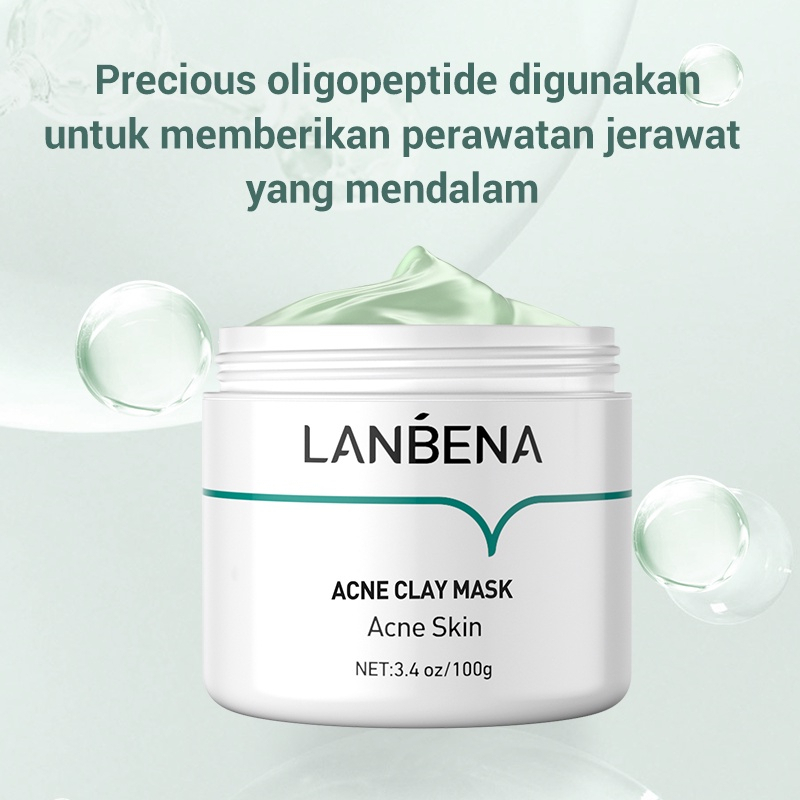 ✨ AKU MURAH ✨ LANBENA Acne Clay Mask Cream 100 GR