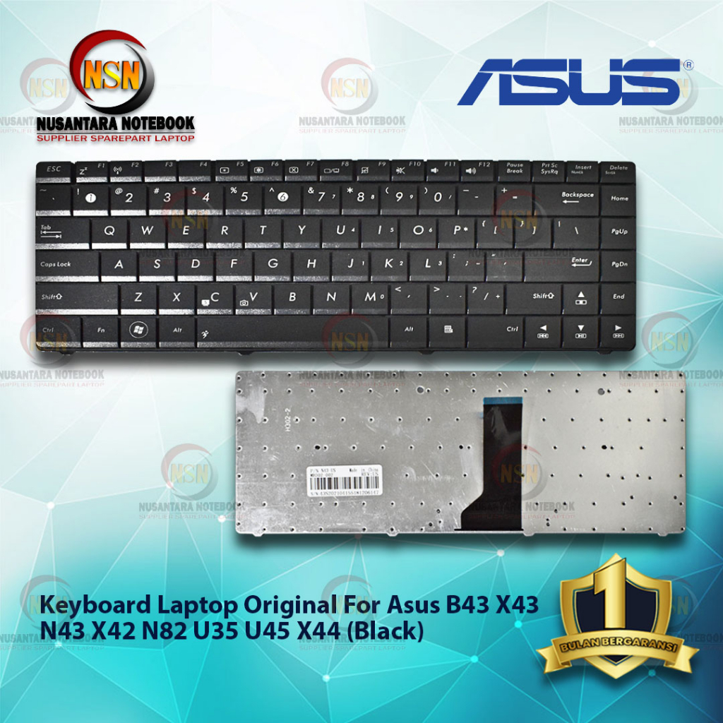 Keyboard Original Laptop Asus B43 X43 N43 X42 N82 U35 U45 X44