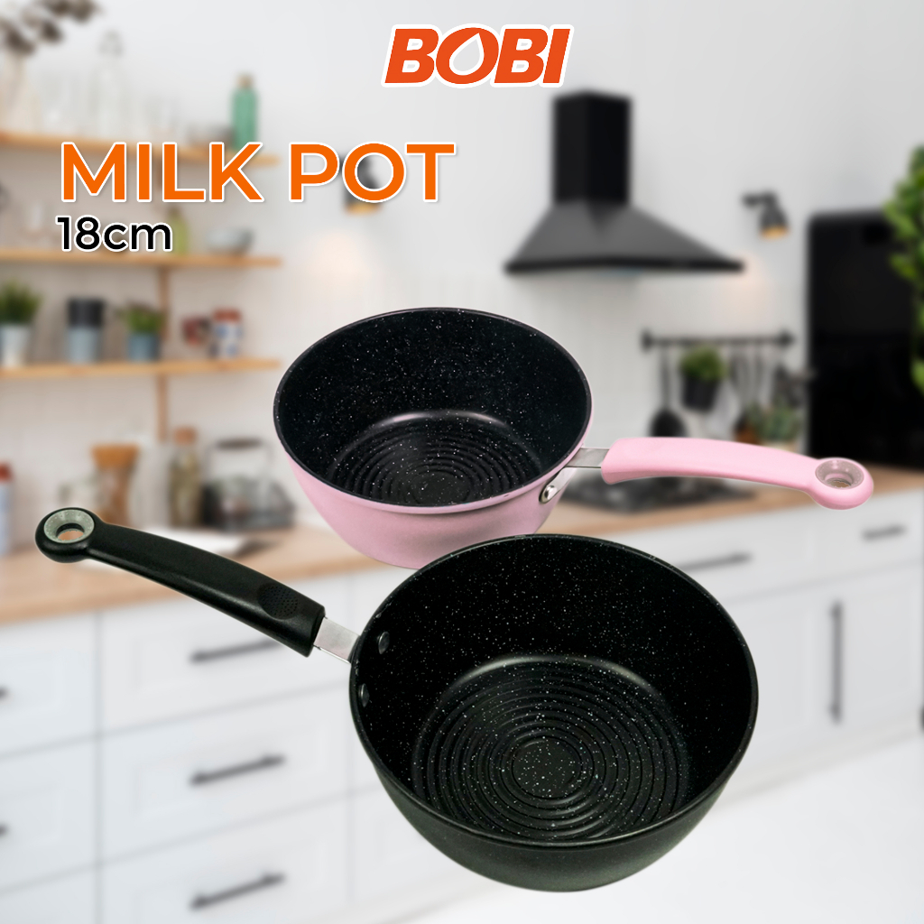 Milk Pot atau Panci Susu Rebus 18cm / Panci Anti Lengket Pan Kuah Masak Goreng / Milk Pot Bobi