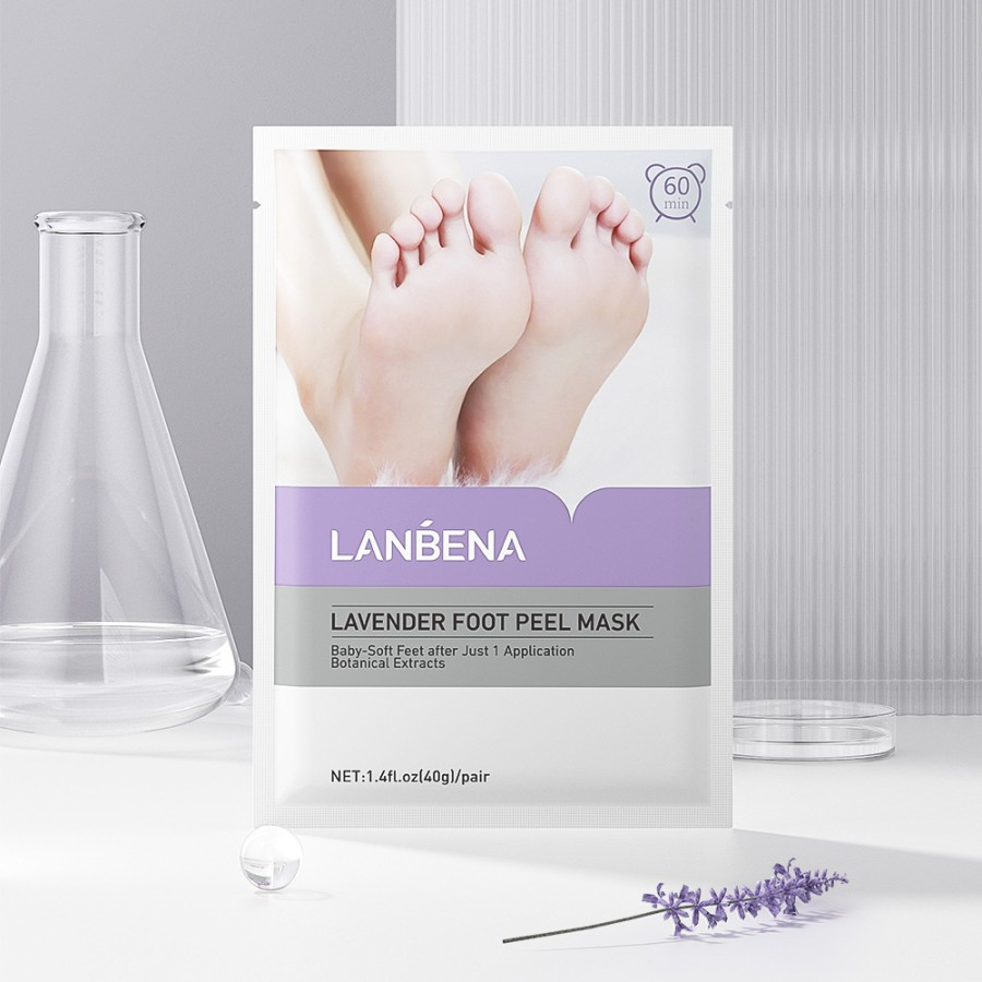 ✨ AKU MURAH ✨ LANBENA Lavender Foot Peeling Mask [BPOM] / Masker Kaki