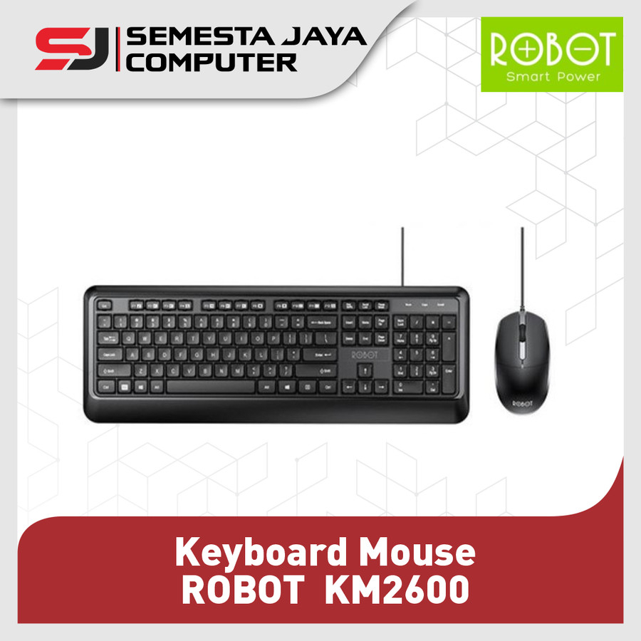 KEYBOARD ROBOT KM2600 SET COMBO KEYBOARD AND MOUSE FOR KOMPUTER/LAPTOP