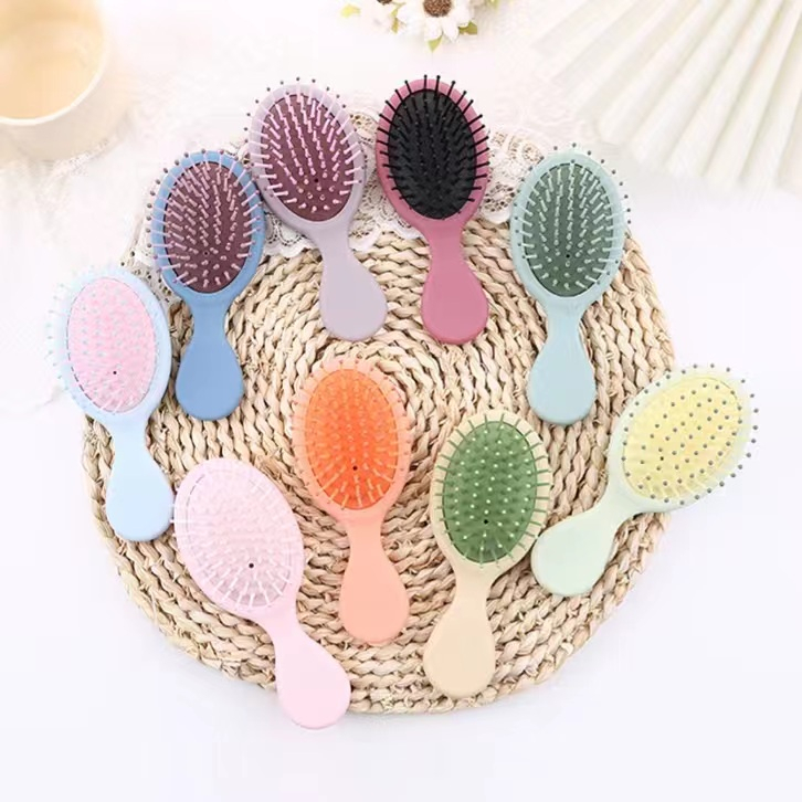 [SGA] Sisir Gagang Anak Karakter Bentuk Oval Anti Kusut Warna Pastel Bahan Silikon lucu