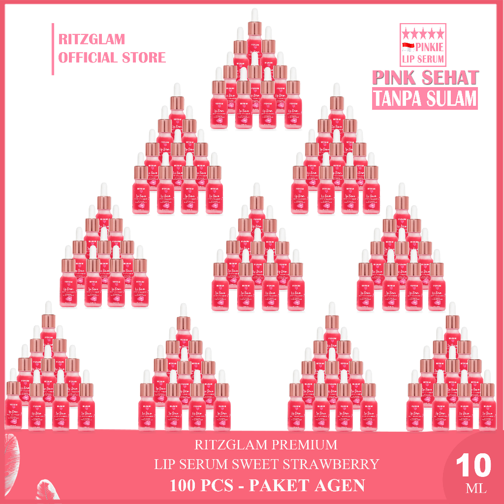 RITZGLAM Distributor 100Pcs  Lip Serum Vitamin Pelembab Pemerah Bibir  liptint balm gloss
