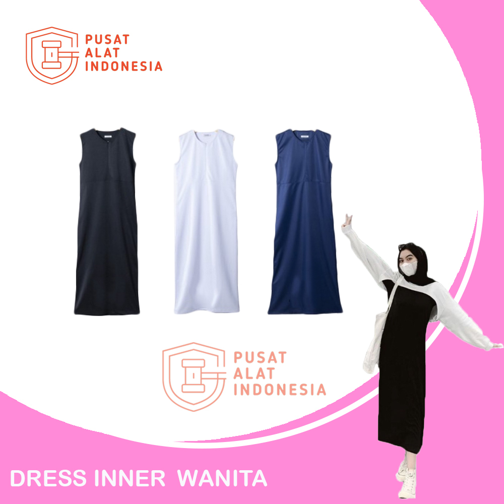 Dress Inner Wanita Polos Sr165