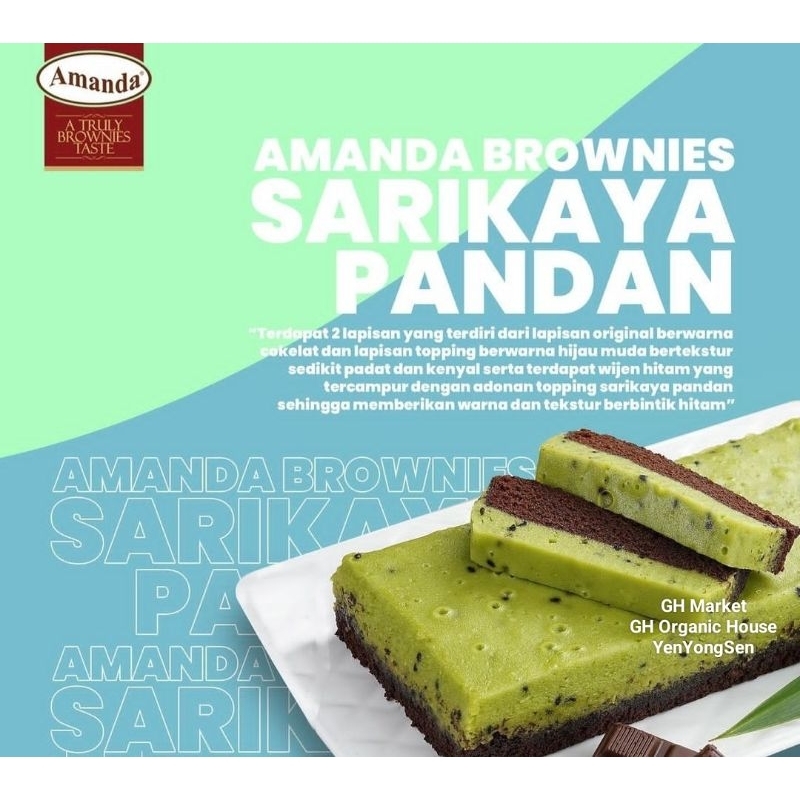 

Amanda Brownies Sarikaya Pandan Kue Brownis Terlaris Medan Fresh &Baru