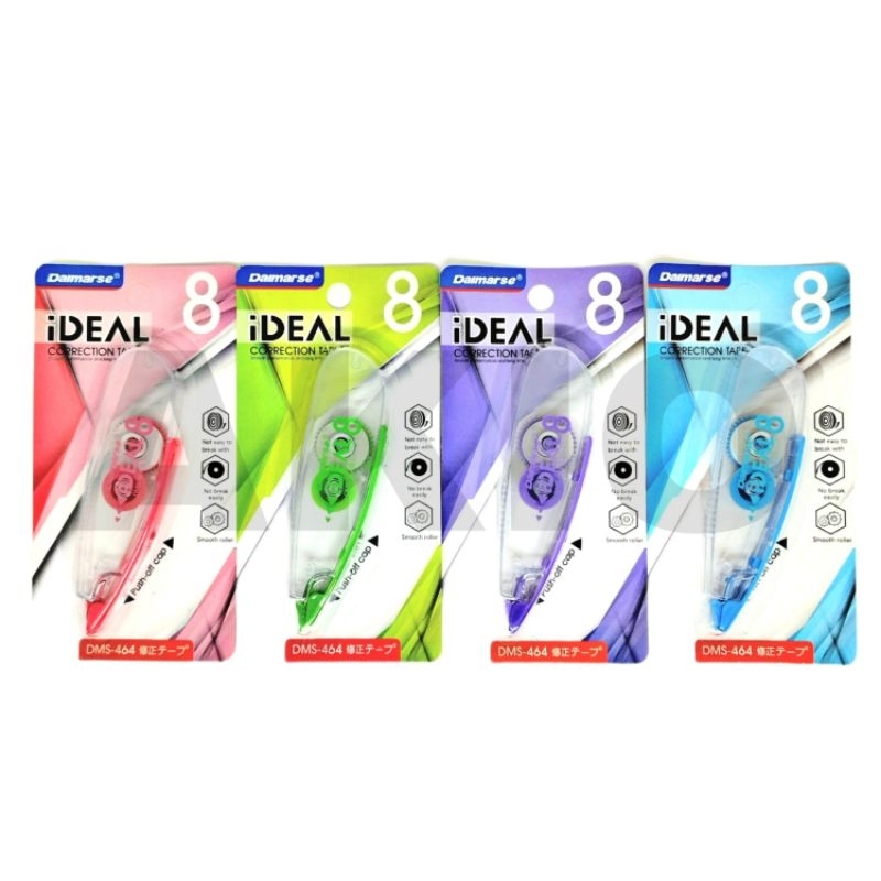 

Tip ex Kertas Roll Karakter IDEAL DAIMARSE 8 m DMS 464 Correction Tape Lucu Murah Aesthetic