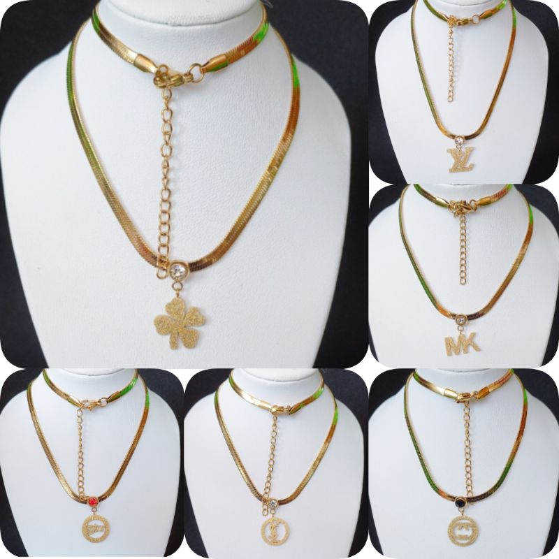 Kalung Titanium Belut Liontin