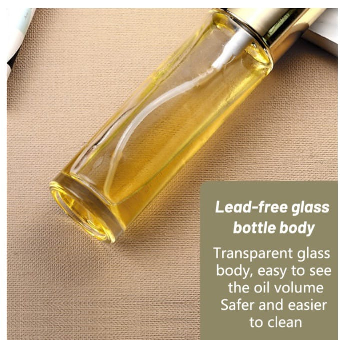 ~ PIYOSHI08 ~ Botol Minyak Semprot Kaca Serbaguna Transparent Glass Stainless Oil Sprayer PD154