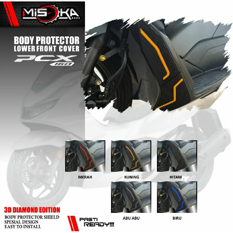 Misoka Lower Front Cover Pcx 160/Aksesoris Motor Honda/Cover Motor Pcx/Pelindung Motor