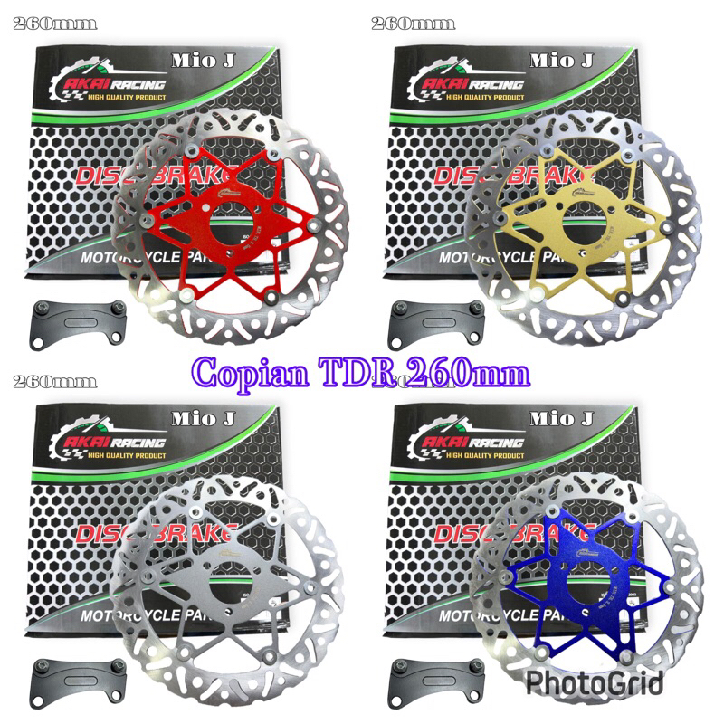 PIRINGAN BESAR mioj fino miogt miom3 aerox 125cc fino 125 sporty fino f1 115cc baut lubang3 dll ukuran 260mm