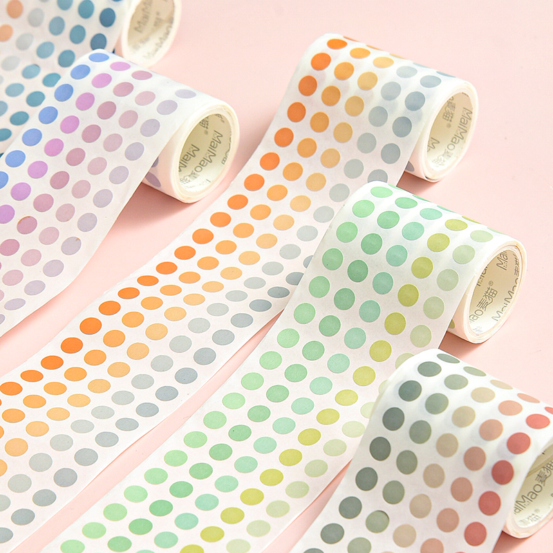 

[KICY] Sharing Stiker WASHI TAPE DOT 2.0 Selotip Stiker Dot Polkadot Dekorasi Journal Notebook DIY