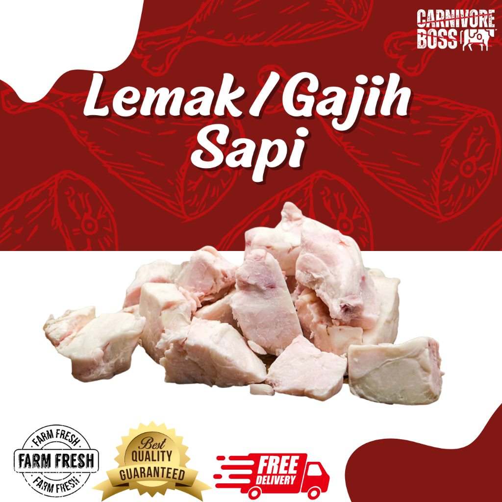 

LEMAK SAPI SUPER FRESH 1 KG / LEMAK SAPI / GAJIH SAPI / GAJIH / LEMAK