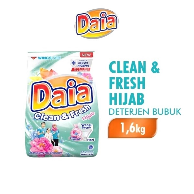 DAIA Detergent Bubuk - plus Softener  - 1800g / 1.8 kg / 1700g / 1.7 kg