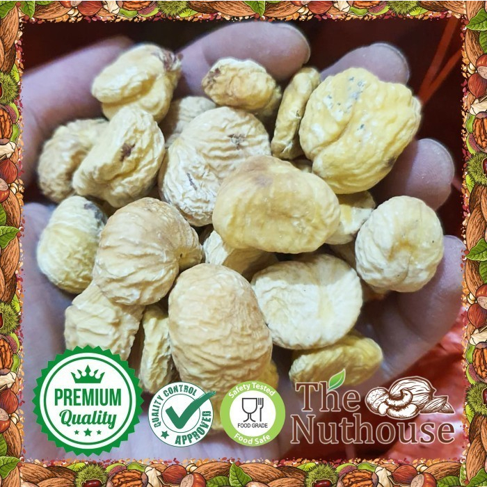 1kg Whole Shaped Dry Chestnuts / LakCi / Kacang Kastanye Utuh Kering