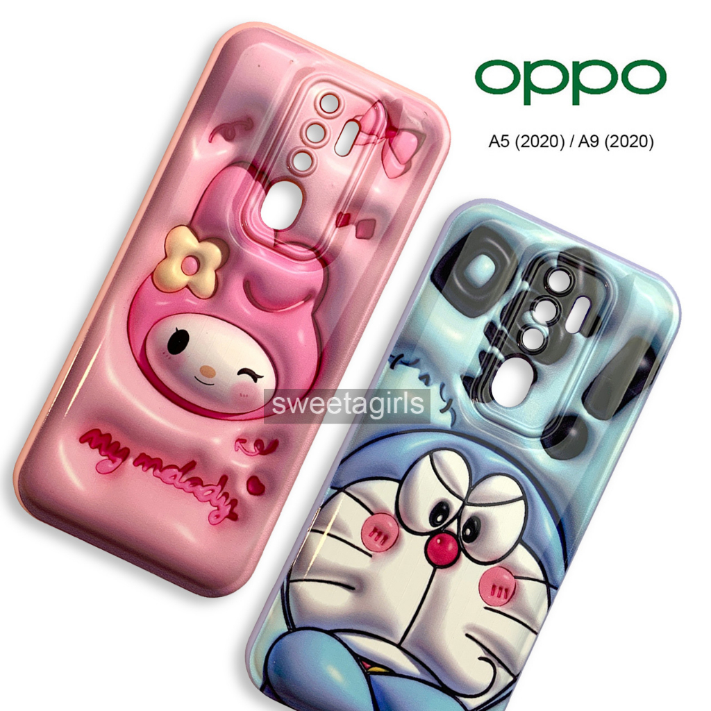 Softcase Silicon Print Visual 3D Oppo A5 (2020) / A9 (2020) ( sama bentuk dan ukuran ) Sweetacase.id - Casing Lucu - Kesing Cewek - Casing Lembut - Case Bening - Lucu - Gemoy