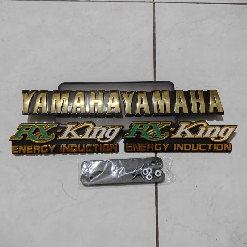simbol emblem tangki dop box aki Yamaha RX King K 135 RXK kobra Master biru hijau model Ori original