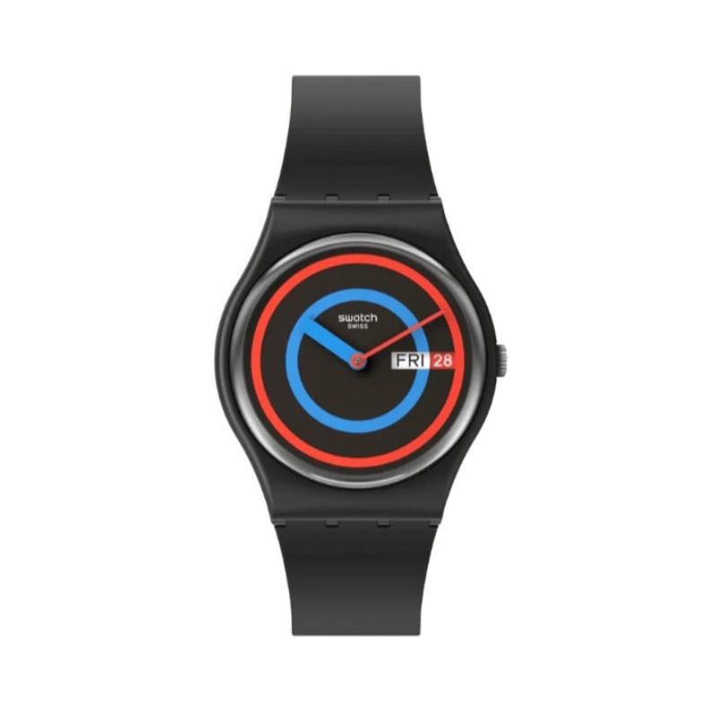 SWATCH SO28B706 CIRCLING BLACK - Jam Tangan Analog Wanita Original