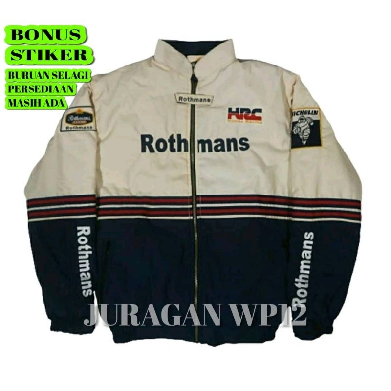 JAKET HRC HONDA ROTHMANS VINTAGE FULL BORDIR