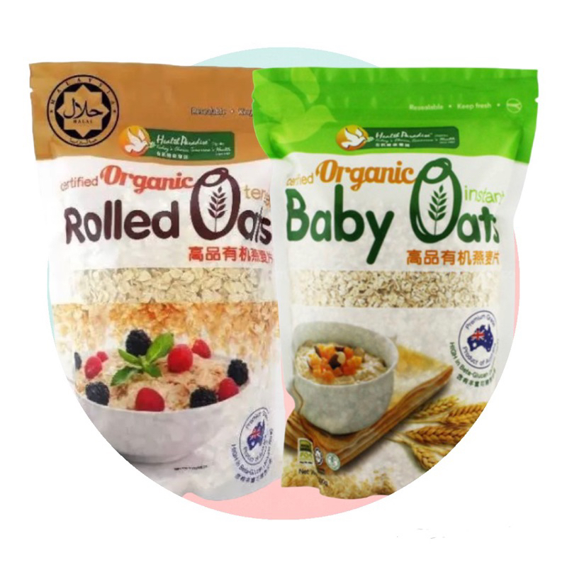 

Health Paradise Organic Instant Baby Oats 500g Oat organik