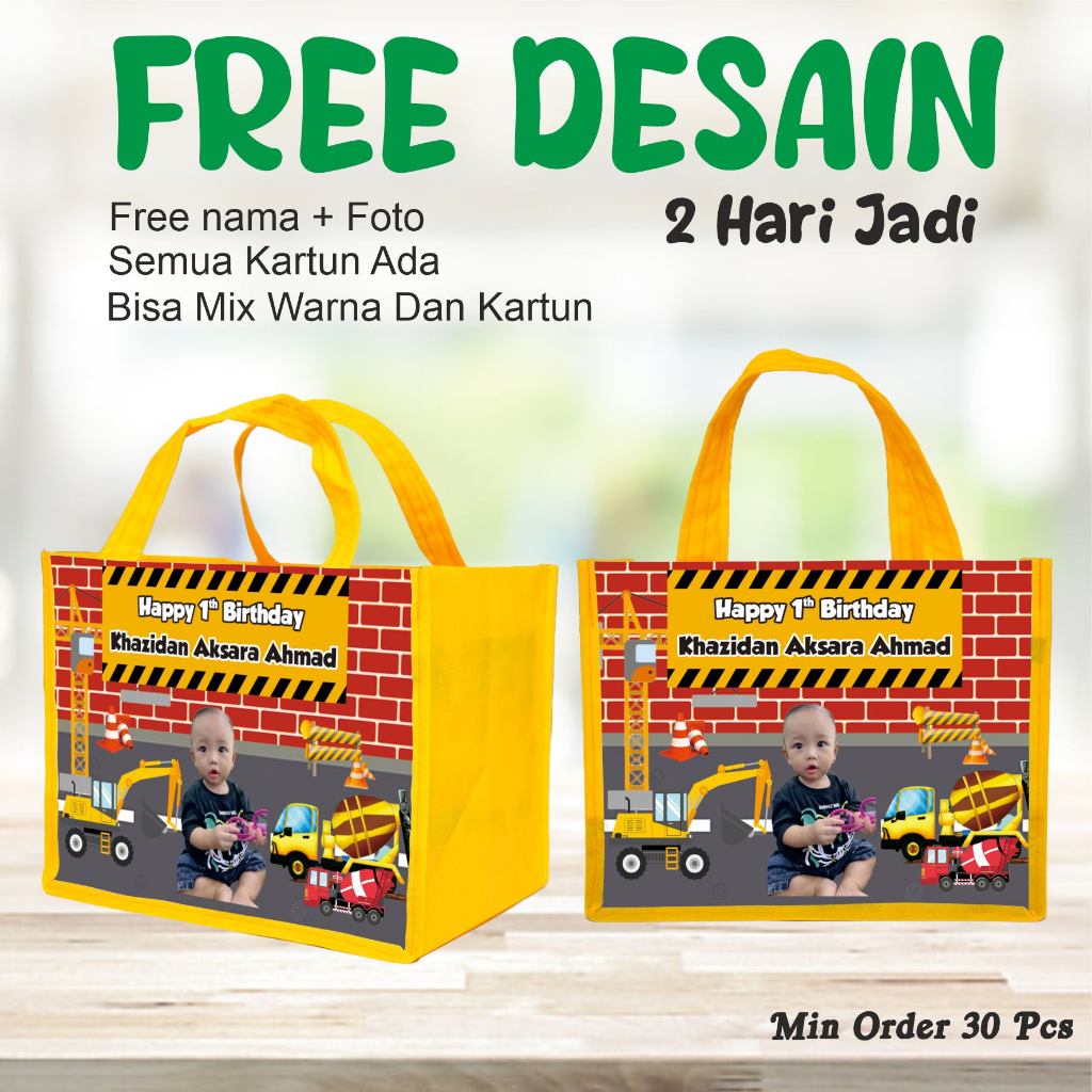 

TAS BENTO FREE DESAIN/GOODIE BAG NGGAK RIBET/TAS SOVENIR PEMBUNGKUS KADO