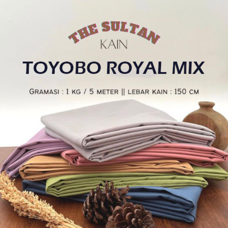 KAIN KATUN TOYOBO ROYAL MIX ORIGINAL / KAIN KATUN JEPANG POLOS TOYOBO RM TERMURAH METERAN