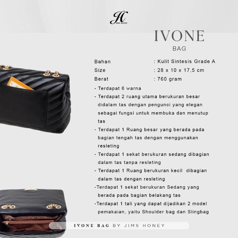 IVONE bag Tas Selempang Wanita Jims honey original tas impor murah realpic cod official store