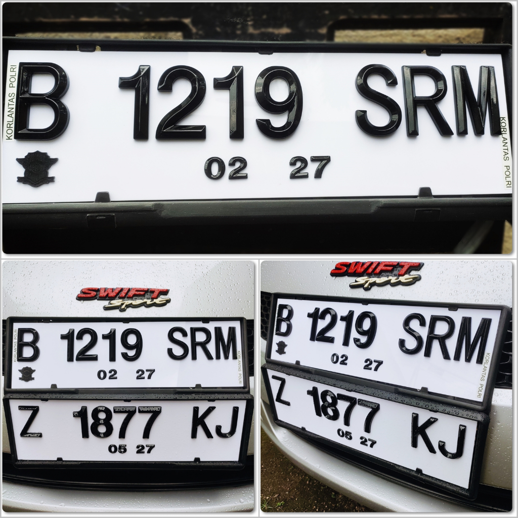 Plat Nomor Mobil Akrilik Timbul Mewah Gratis Dudukan