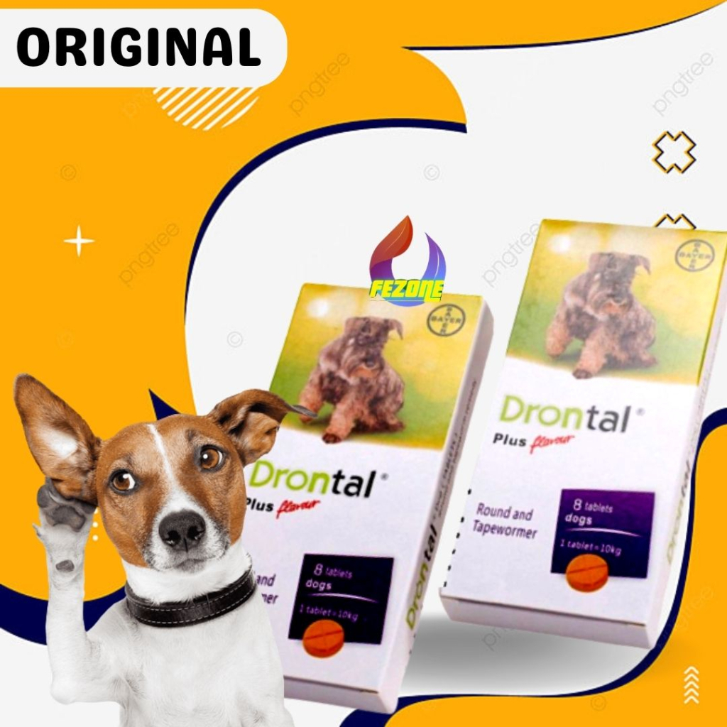 Drontal Dog Plus Flavour Obat Cacing Anjing FEZONE