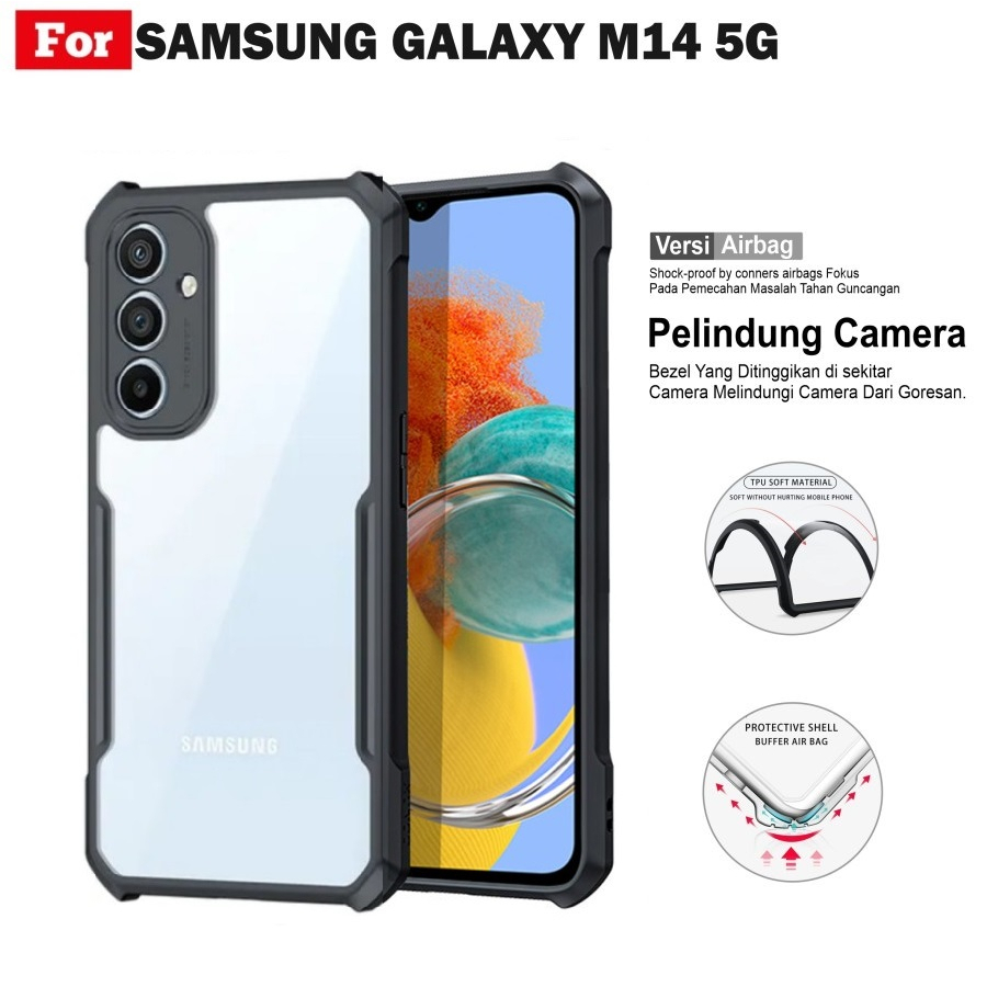 Case Samsung M14 5G Case Armor Fusion Shockproof Transparan