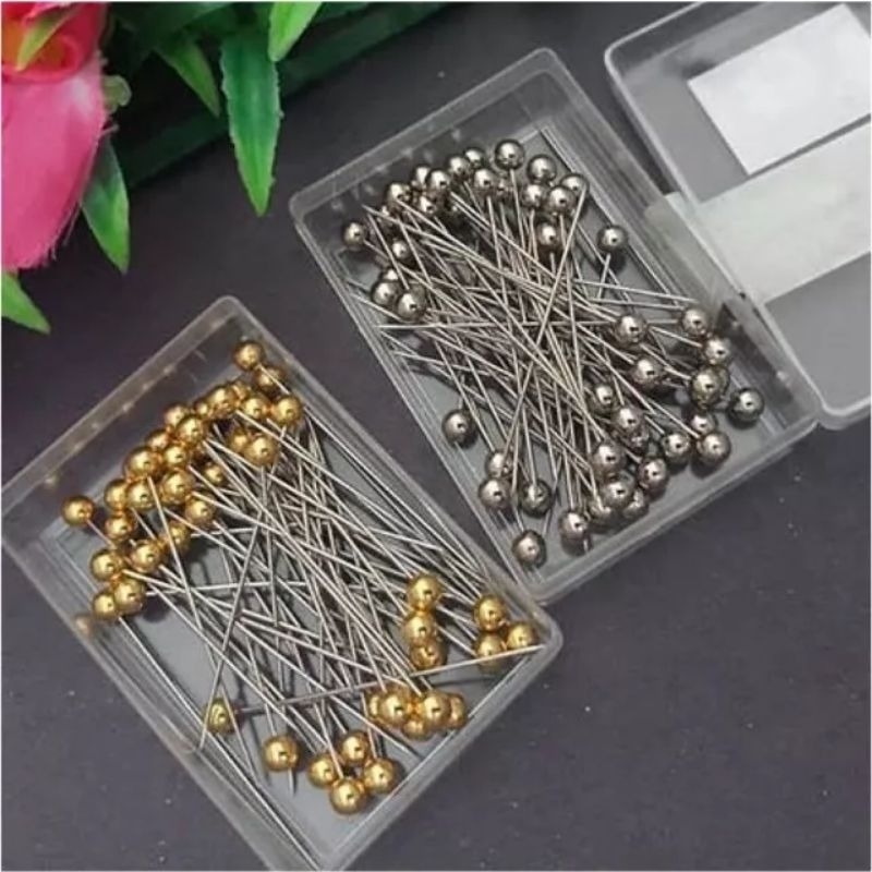 JARUM PENTUL MIKA SILVER STAINLESS ANTI KARAT HAODIE DRESSMAKER PINS IMPORT ANTI KARAT