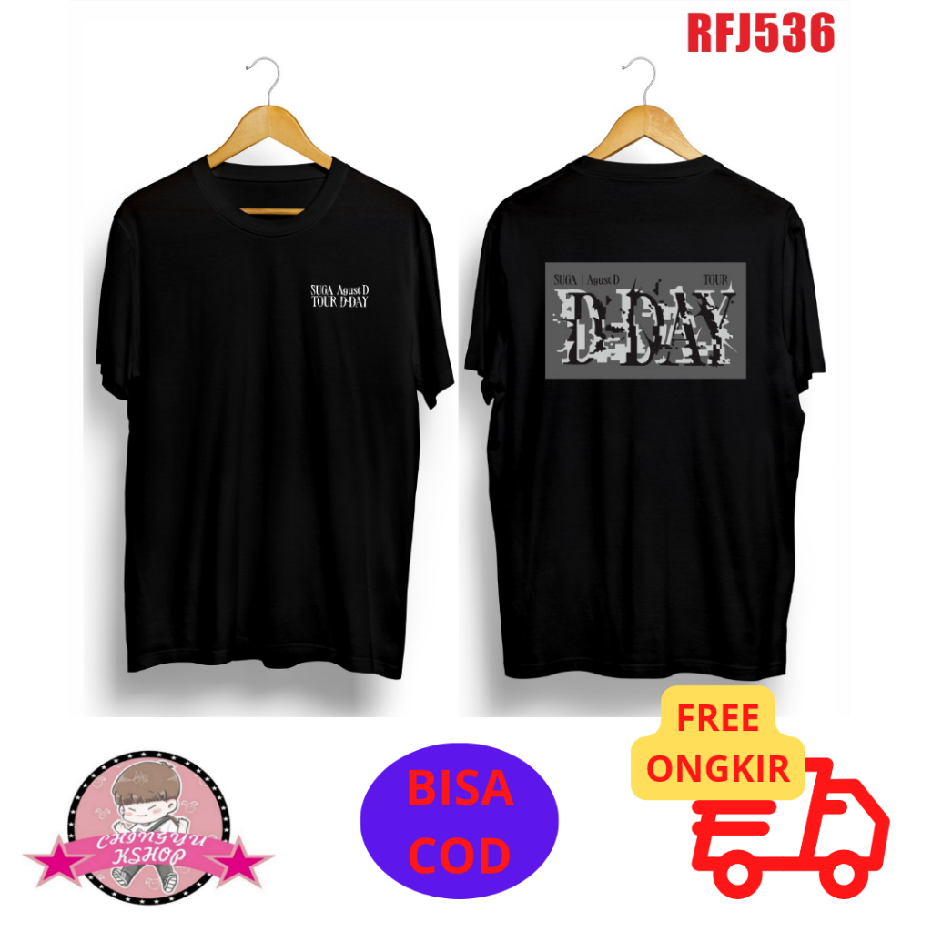 (RFJ536) BAJU KAOS BTS SUGA MIN YOONGI AGUSTD DDAY
