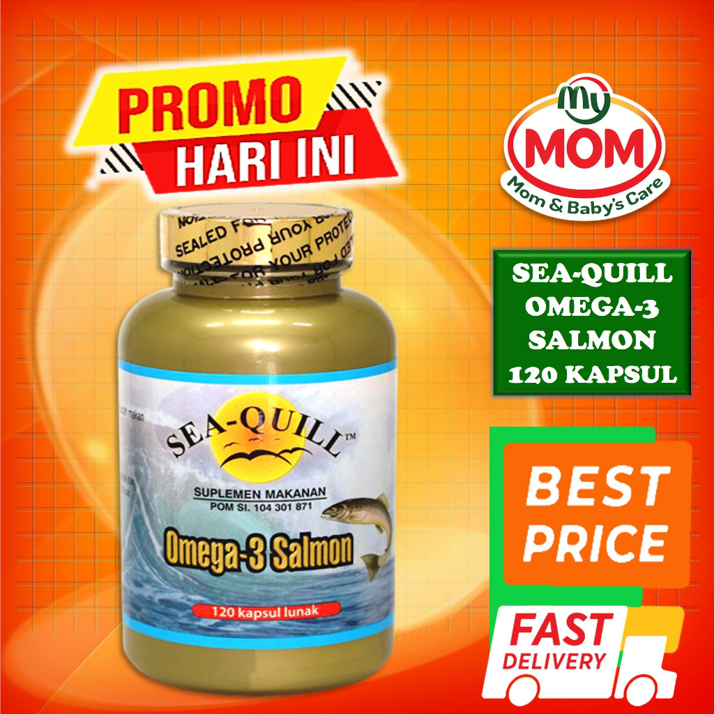 [BPOM] Sea-Quill Omega 3 Salmon 120 Softgel / Sea Quill Minyak Ikan / Seaquill Omega-3 / Vitamin Kolesterol Jantung Hipertensi / MY MOM