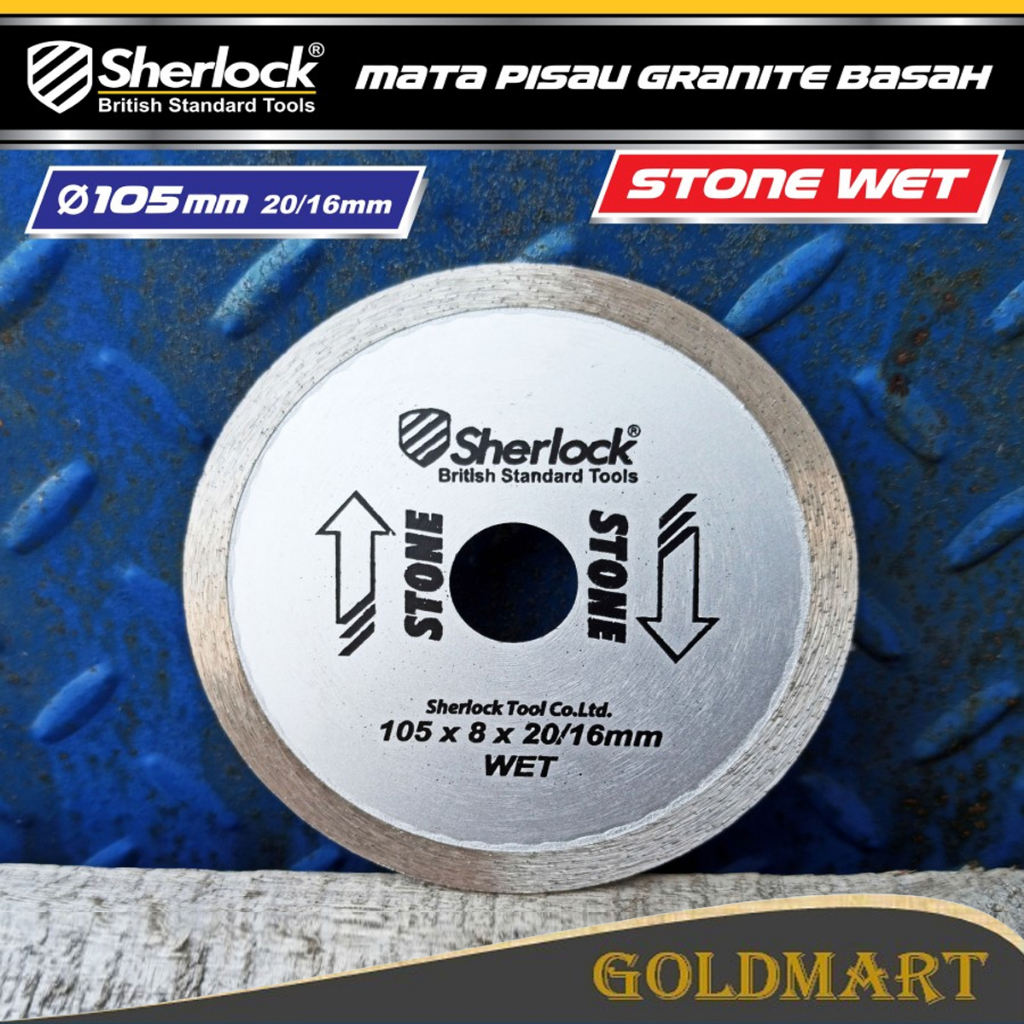 Diamond Wheel (Wet 4 inch) Sherlock Mata Pisau Potong Granite Basah Stone