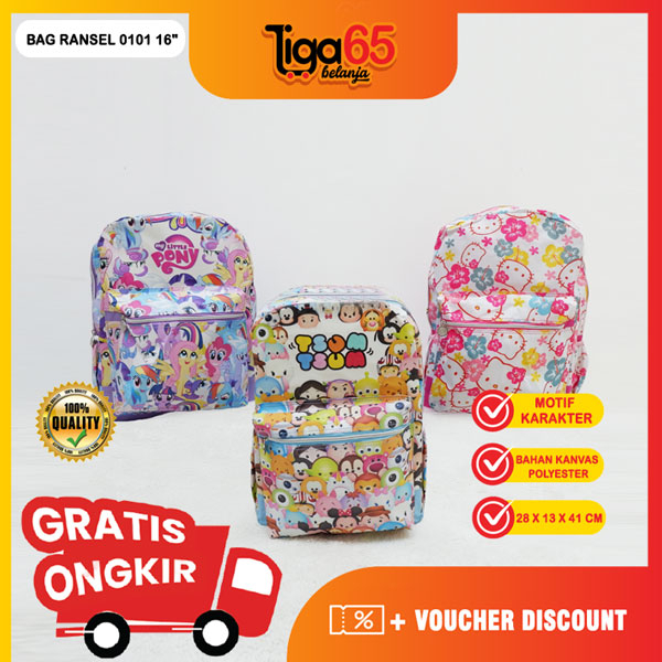 365 Tas Ransel / Backpack / Tas Punggung / Ransel Sekolah / Ransel Remaja / Bag Ransel 0101 16&quot;